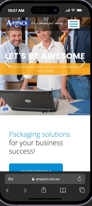 AmPack — mobile view