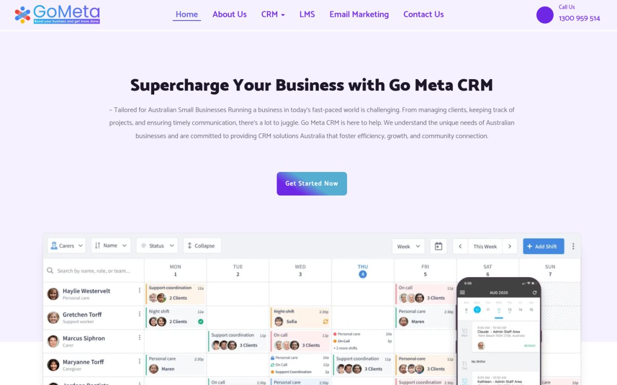 Gometa — desktop view