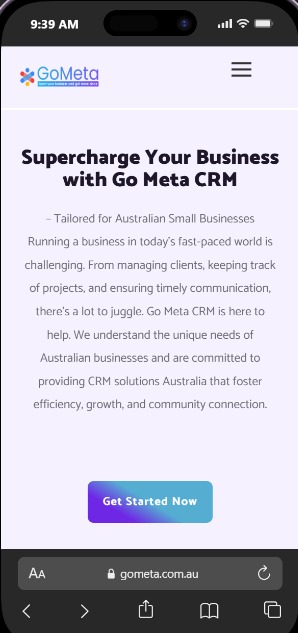 Gometa — mobile view