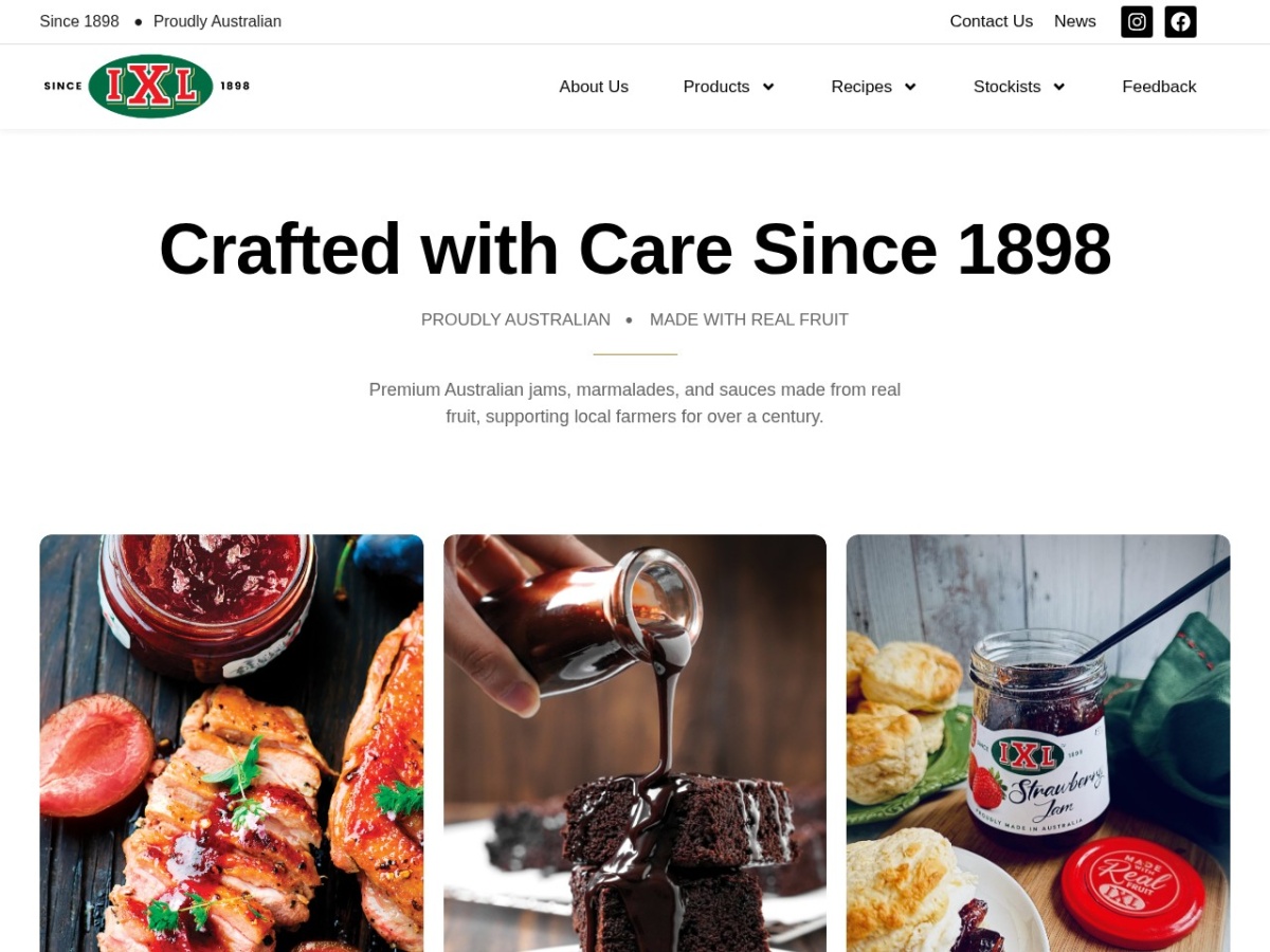 IXL Foods — desktop view