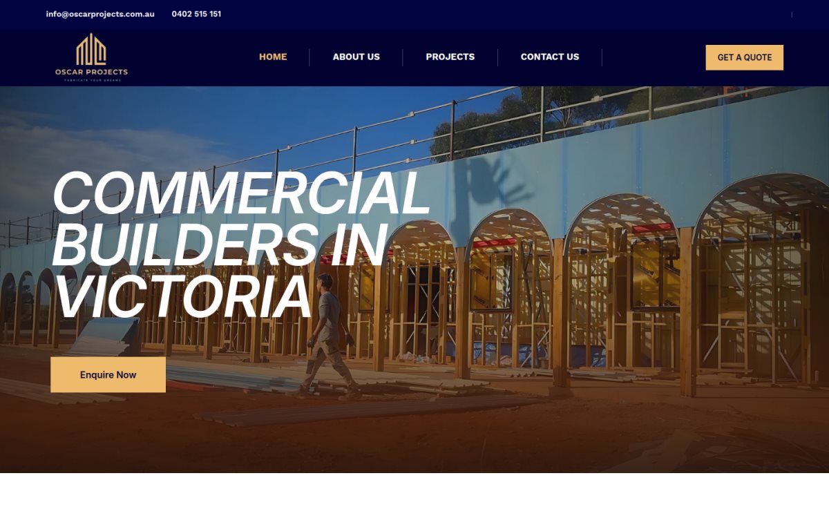Oscar Projects — desktop view
