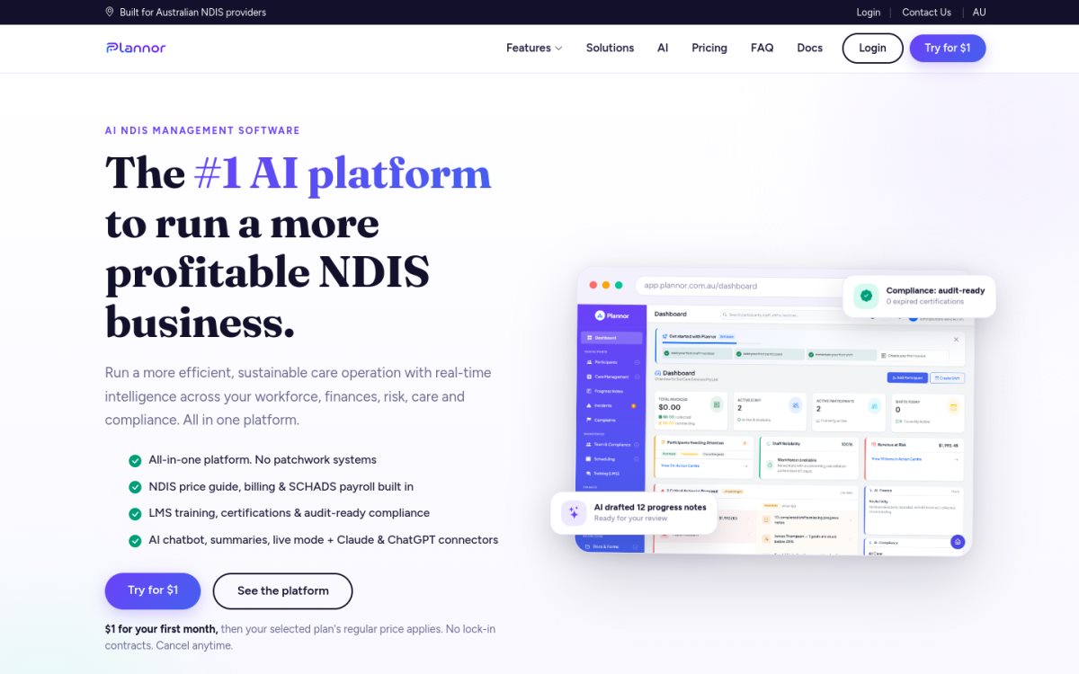 Plannor (In Development) — desktop view