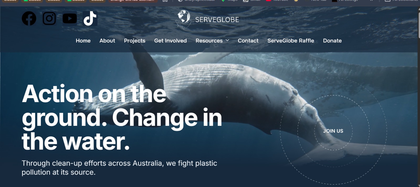 ServeGlobe — desktop view
