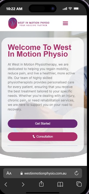 West In Motion Physio — mobile view